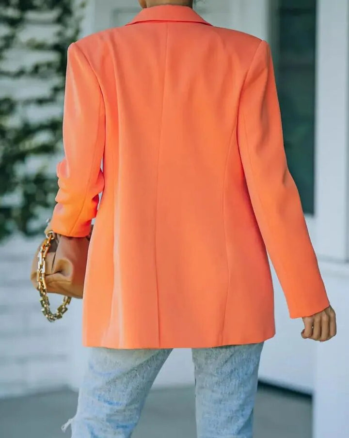 Helene | Elegant Blazer Med Revers Og Enkelt Knap