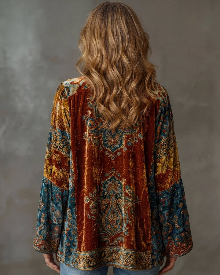 Agnes | Elegant Mønstret Kimono Jakke