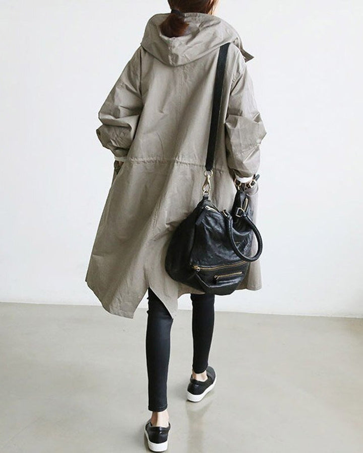 Kirsten | Elegant Lang Parka Med Hætte