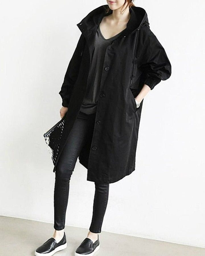 Kirsten | Elegant Lang Parka Med Hætte