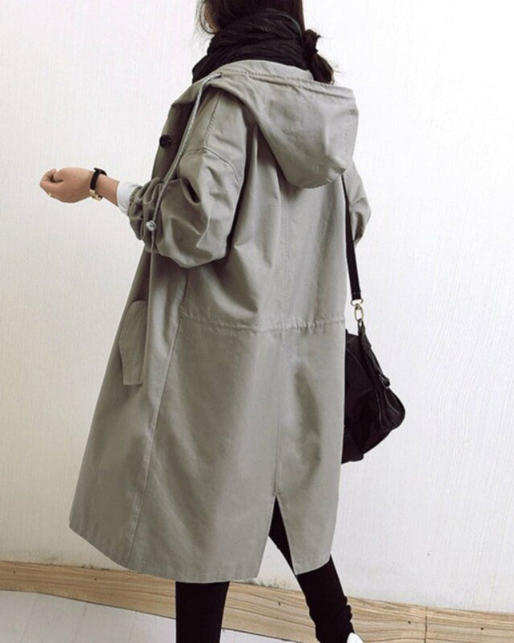 Kirsten | Elegant Lang Parka Med Hætte