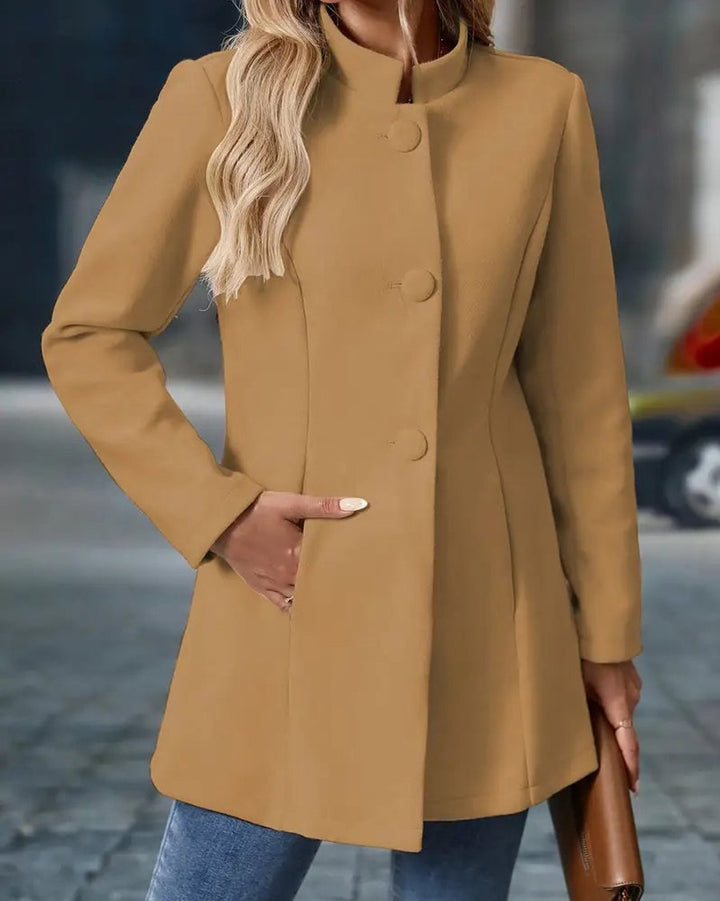 Mette | Elegant Klassisk Frakke Med Minimalistisk Design