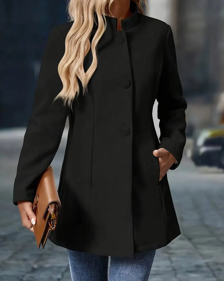 Mette | Elegant Klassisk Frakke Med Minimalistisk Design