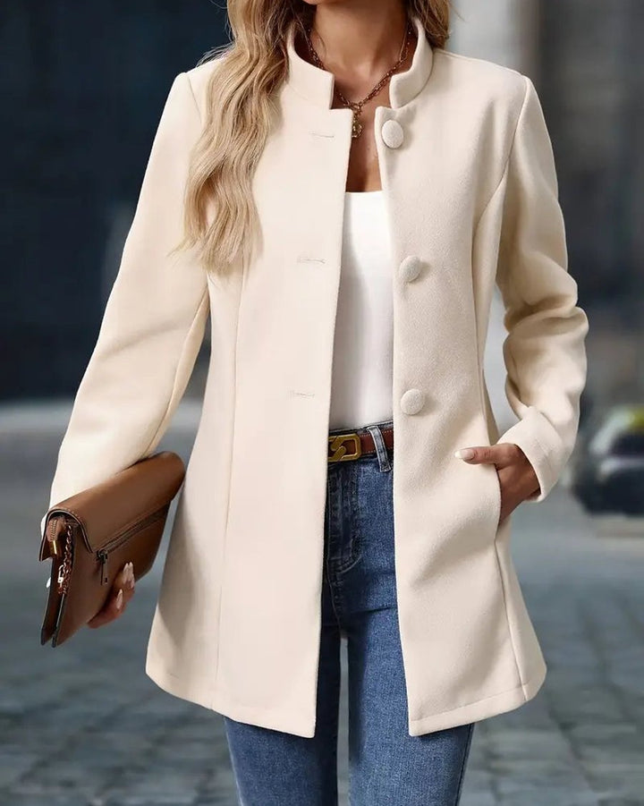 Mette | Elegant Klassisk Frakke Med Minimalistisk Design